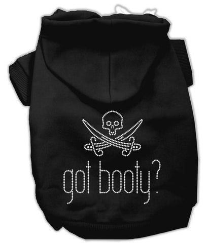 Got Booty Rhinestone Hoodies Black L (14)