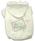 Happy New Year Rhinestone Hoodies Cream L (14)