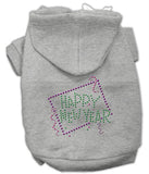 Happy New Year Rhinestone Hoodies Grey M (12)