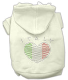 Italian Rhinestone Hoodies Cream L (14)