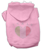 Italian Rhinestone Hoodies Pink M (12)