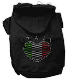 Italian Rhinestone Hoodies Black XS (8)