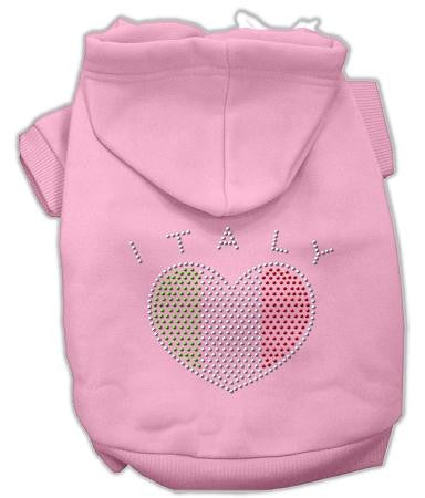 Italian Rhinestone Hoodies Pink XXXL(20)