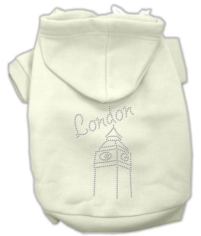 London Rhinestone Hoodies Cream XS (8)