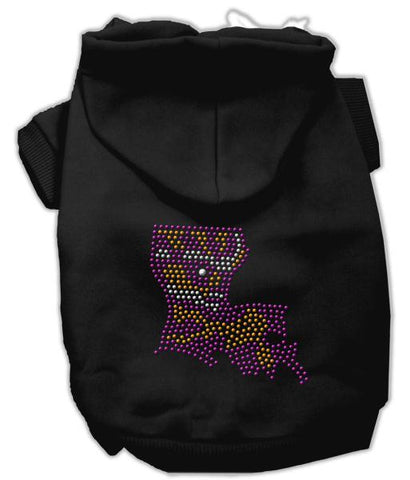 Louisiana Rhinestone Hoodie Black L (14)