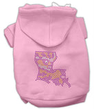 Louisiana Rhinestone Hoodie Pink L (14)