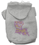 Louisiana Rhinestone Hoodie Grey S (10)