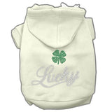 Lucky Rhinestone Hoodies Cream XXL (18)