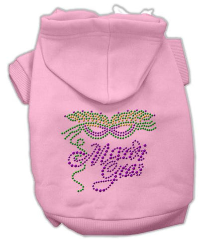 Mardi Gras Rhinestud Hoodies Pink XS (8)