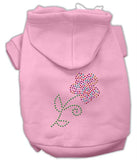 Multi-Colored Flower Rhinestone Hoodie Pink L (14)