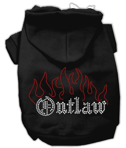 Outlaw Rhinestone Hoodies Black XXXL(20)