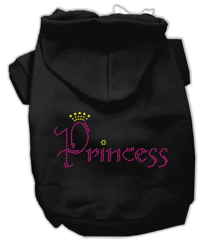 Princess Rhinestone Hoodies Black L (14)