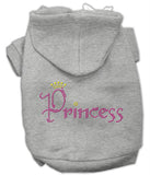 Princess Rhinestone Hoodies Grey L (14)