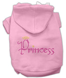 Princess Rhinestone Hoodies Pink L (14)