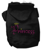 Princess Rhinestone Hoodies Black XXL (18)