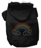 Rhinestone Rainbow Hoodies Black L (14)