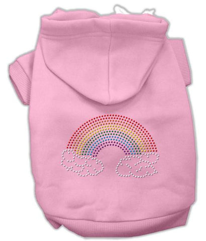 Rhinestone Rainbow Hoodies Pink M (12)