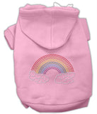 Rhinestone Rainbow Hoodies Pink S (10)