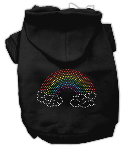 Rhinestone Rainbow Hoodies Black XXXL(20)