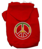 Rasta Peace Sign Hoodie Red L (14)