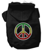 Rasta Peace Sign Hoodie Black XS (8)