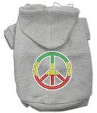 Rasta Peace Sign Hoodie Grey XS (8)