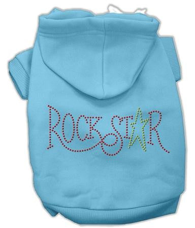 Rock Star Rhinestone Hoodies Baby Blue XS (8)