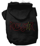 Rock Star Rhinestone Hoodies Black XS (8)