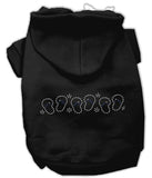 Beach Sandals Rhinestone Hoodies Black M (12)