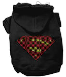 Super! Rhinestone Hoodies Black L (14)