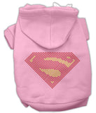 Super! Rhinestone Hoodies Pink L (14)