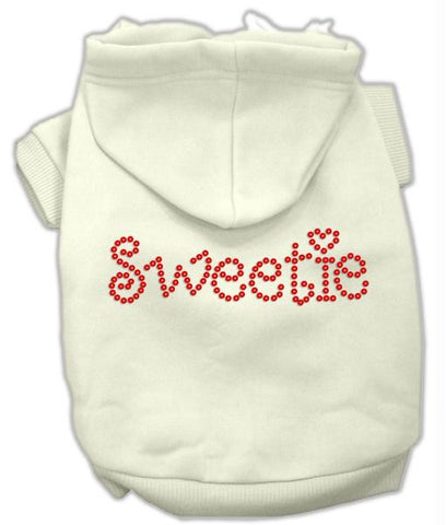 Sweetie Rhinestone Hoodies Cream L (14)