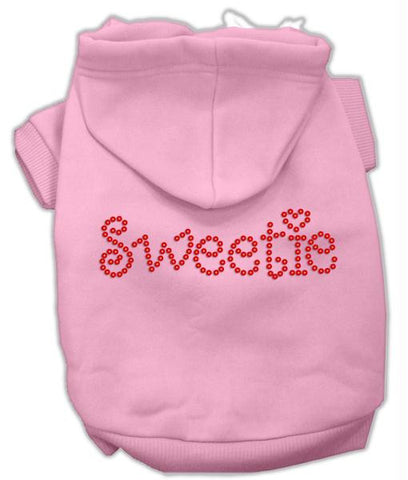 Sweetie Rhinestone Hoodies Pink L (14)