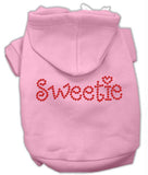 Sweetie Rhinestone Hoodies Pink XXL (18)