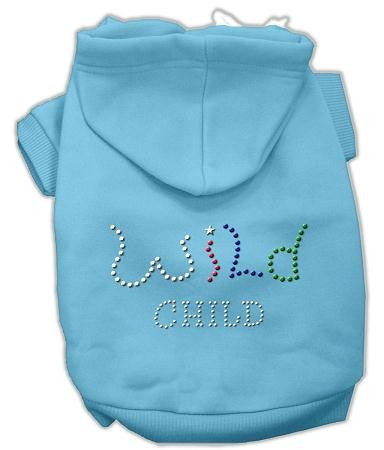 Wild Child Rhinestone Hoodies Baby Blue M (12)