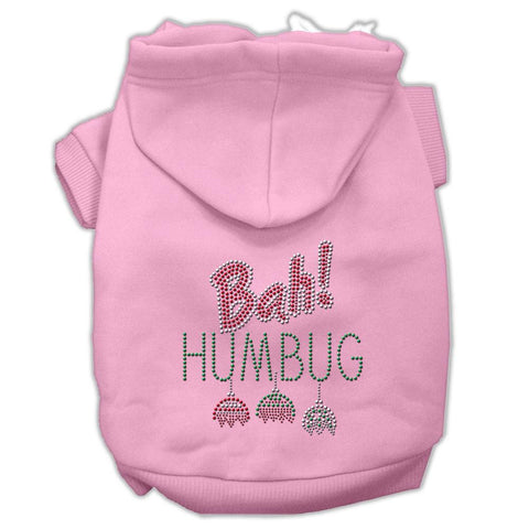 Bah Humbug Rhinestone Hoodies Pink S (10)