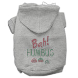 Bah Humbug Rhinestone Hoodies Grey XS (8)