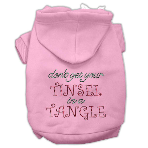 Tinsel in a Tangle Rhinestone Hoodies Pink XS (8)