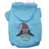 Santa Penguin Rhinestone Hoodies Baby Blue XS (8)