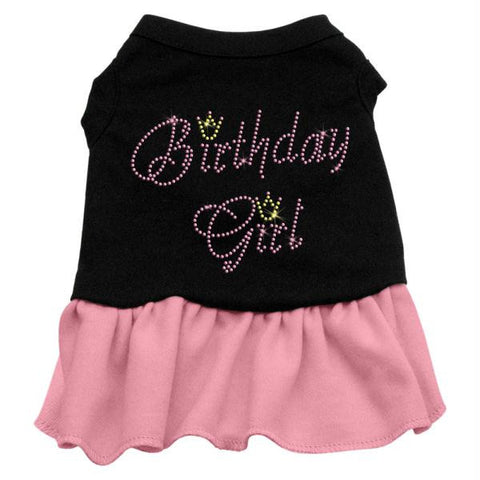 Birthday Girl Rhinestone Dresses Black with Pink Lg (14)