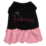 Princess Rhinestone Dress Black with Pink XXL (18)