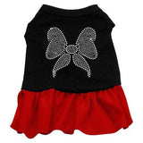 Rhinestone Bow Dresses Black with Red Sm (10)