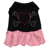 Rhinestone Heart and crossbones Dress Black with Pink Med (12)