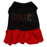 Rhinestone RockStar Dress Black with Red Sm (10)