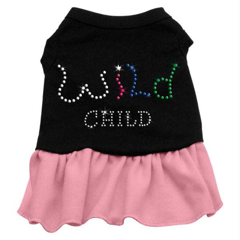 Rhinestone Wild Child Dress  Black with Pink Sm (10)