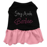 Step Aside Barbie Rhinestone Dress Black with Pink XS (8)