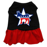 Democrat Screen Print Dress  Black with Red Lg (14)