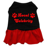 Local Celebrity Screen Print Dress  Black with Red Sm (10)