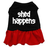 Shed Happens Screen Print Dress Black with Red Lg (14)