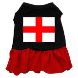 St. Georges Cross Screen Print Dress Black with Red Sm (10)